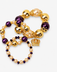 Reign Champagne Pearl 3pc Stretch Charm Bracelet Stack,Bracelets, Sassy Jones,