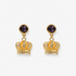 Reign Pavé Crown Purple Gemstone Dangle Earrings,Earrings, Sassy Jones,