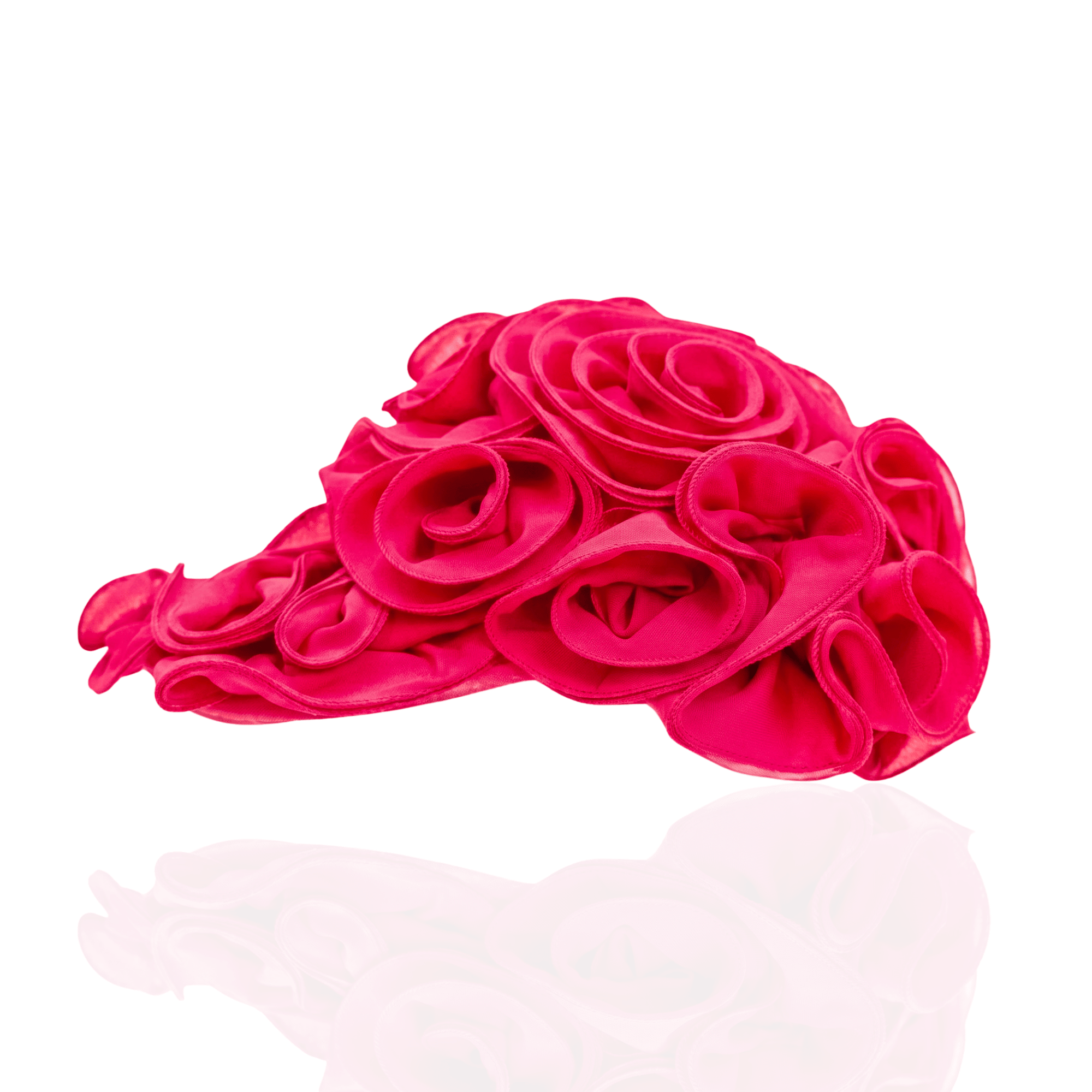Rosette Ruffle Chiffon Cap - Petal Pink,Hat, Sassy Jones,