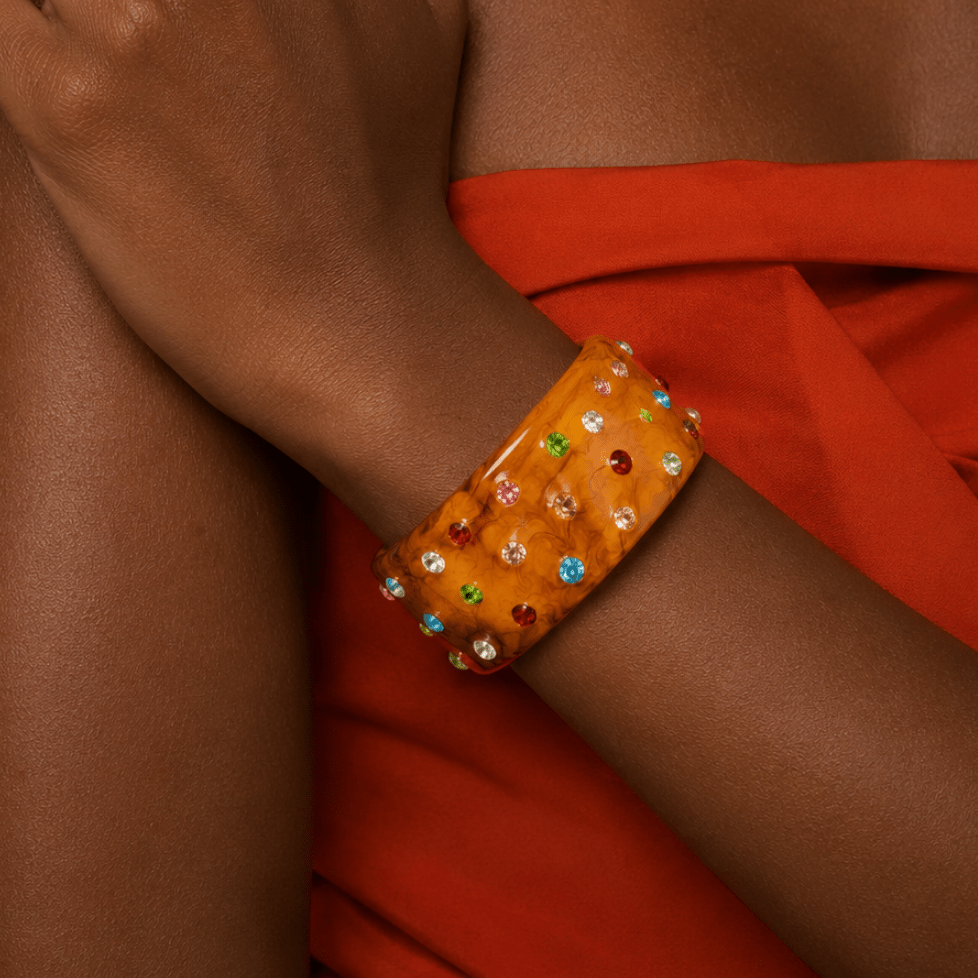 Roxie Caramel Confetti Cuff