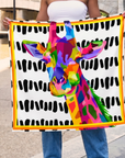 Samba Giraffe Luxe Scarf 33” X 33”,Scarves, Sassy Jones,