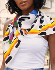 Samba Giraffe Luxe Scarf 33” X 33”,Scarves, Sassy Jones,