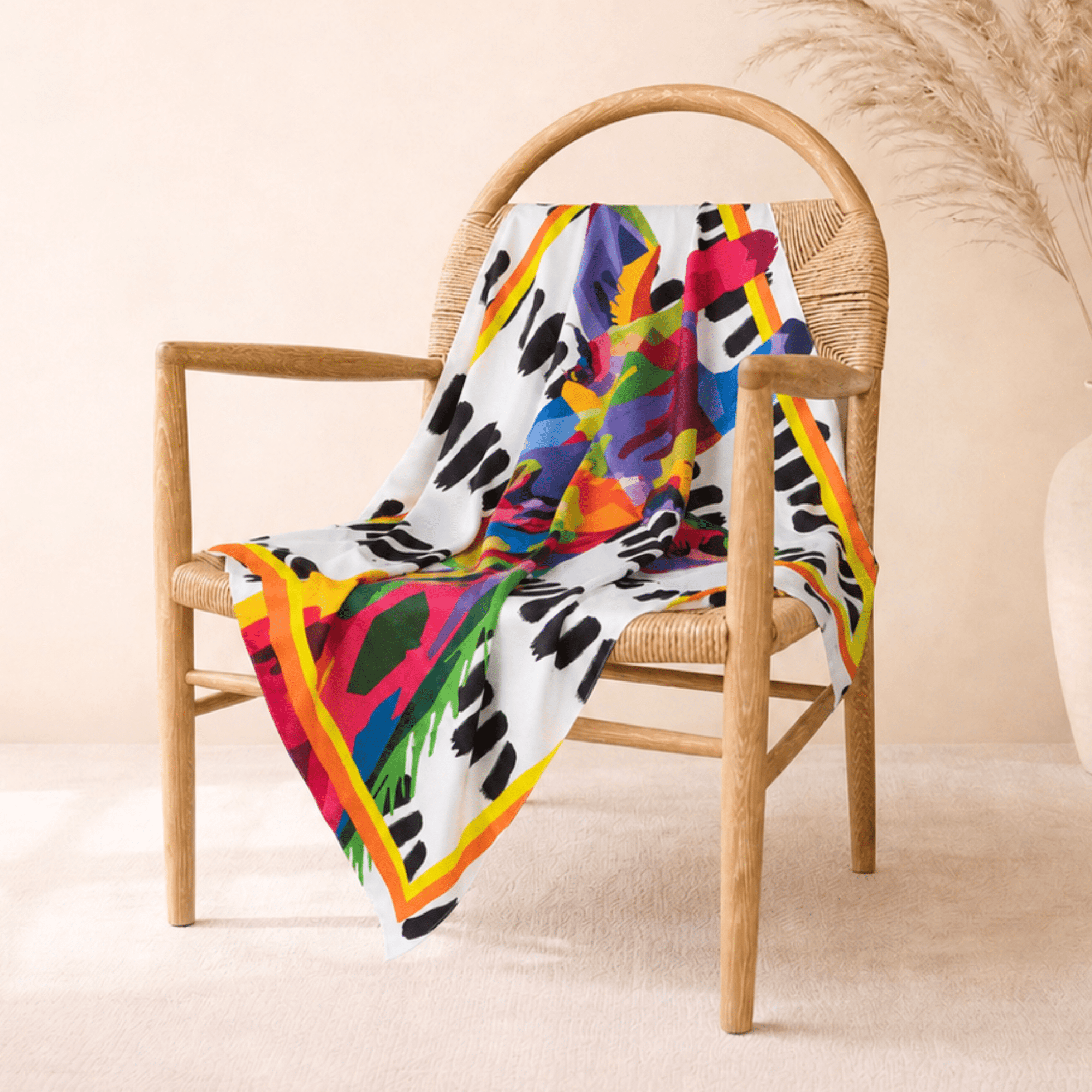 Samba Giraffe Luxe Scarf 33” X 33”,Scarves, Sassy Jones,