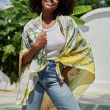 Samba Silk Blend Oversized Scarf - Serengeti