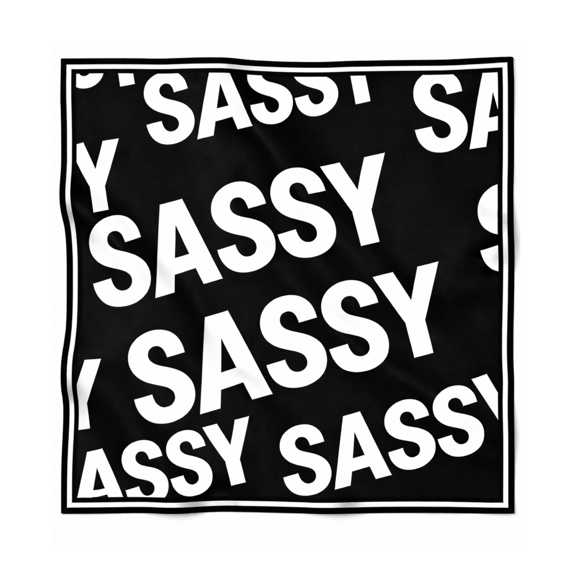 Sassy City Scarf 33" x 33" - Black/White,Scarves, Sassy Jones,