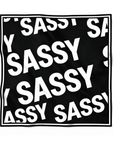 Sassy City Scarf 33" x 33" - Black/White,Scarves, Sassy Jones,