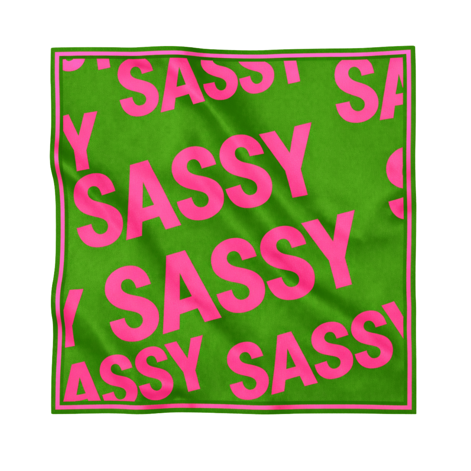 Sassy City Scarf 33" x 33" - Pink/Green,Scarves, Sassy Jones,