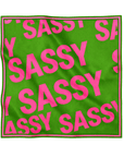 Sassy City Scarf 33" x 33" - Pink/Green,Scarves, Sassy Jones,