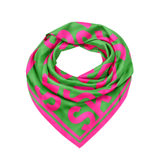 Sassy City Scarf 33" x 33" - Pink/Green,Scarves, Sassy Jones,