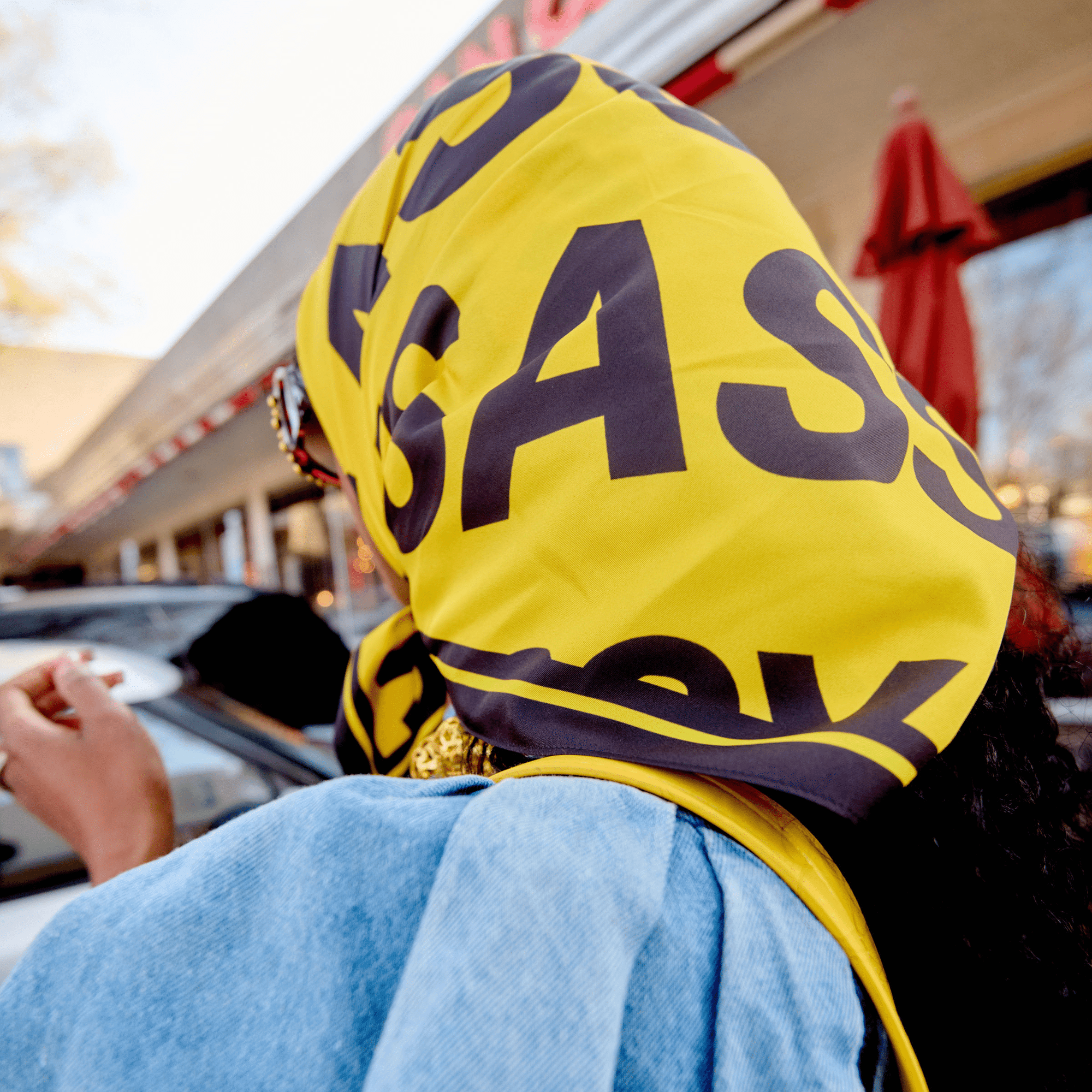 Sassy City Scarf 33" x 33" - Yellow/Black,Scarves, Sassy Jones,