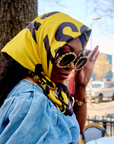 Sassy City Scarf 33" x 33" - Yellow/Black,Scarves, Sassy Jones,