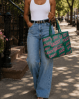 Sassy City Tote - Pink/Green,Handbags, Sassy Jones,