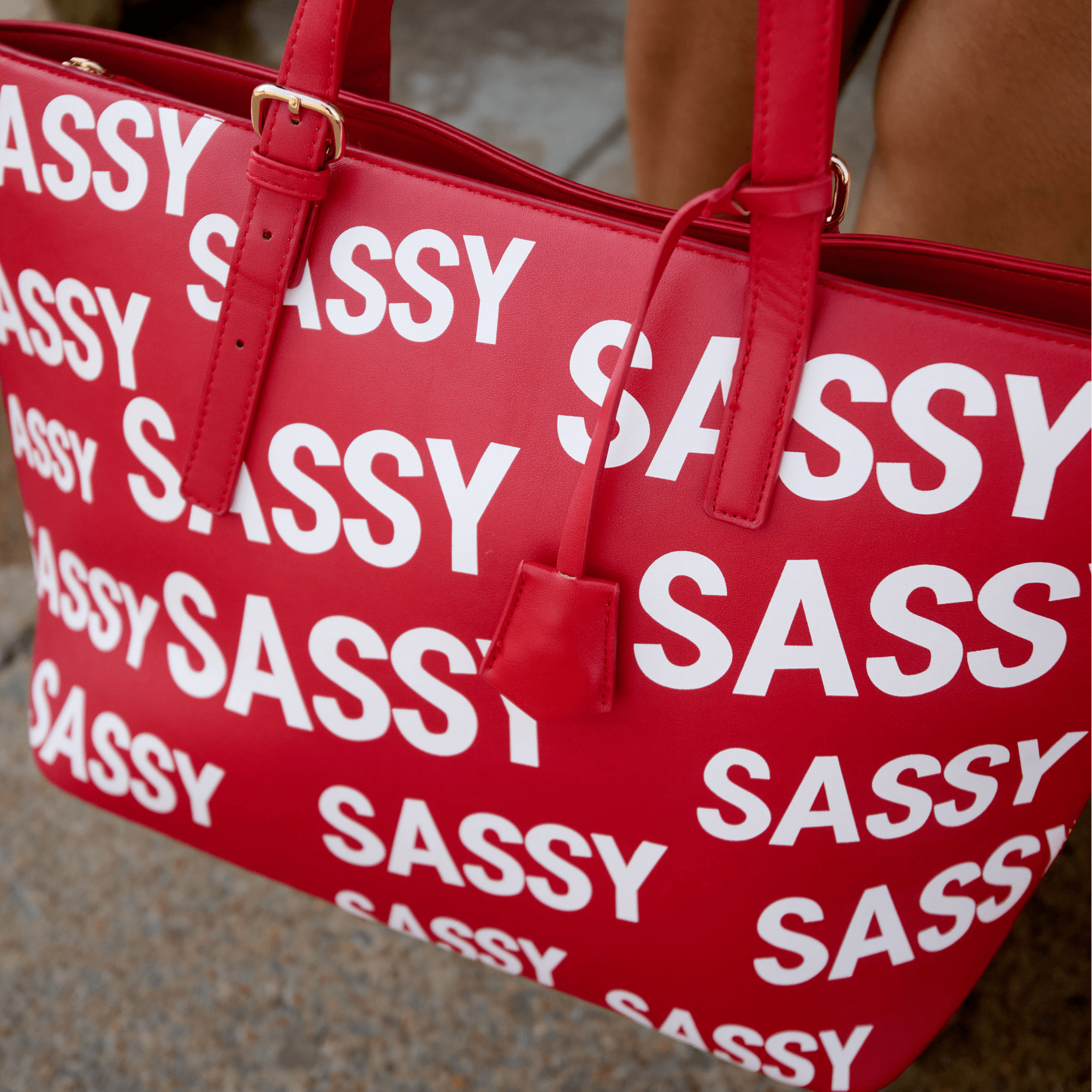 Sassy City Tote - Red/White,Handbags, Sassy Jones,