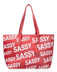 Sassy City Tote - Red/White,Handbags, Sassy Jones,