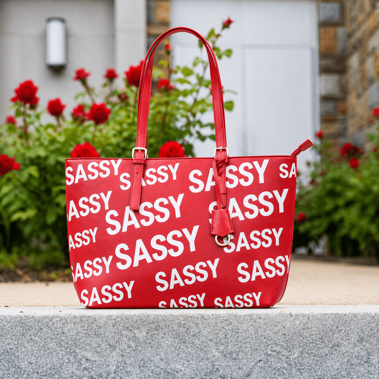 Sassy City Tote - Red/White,Handbags, Sassy Jones,