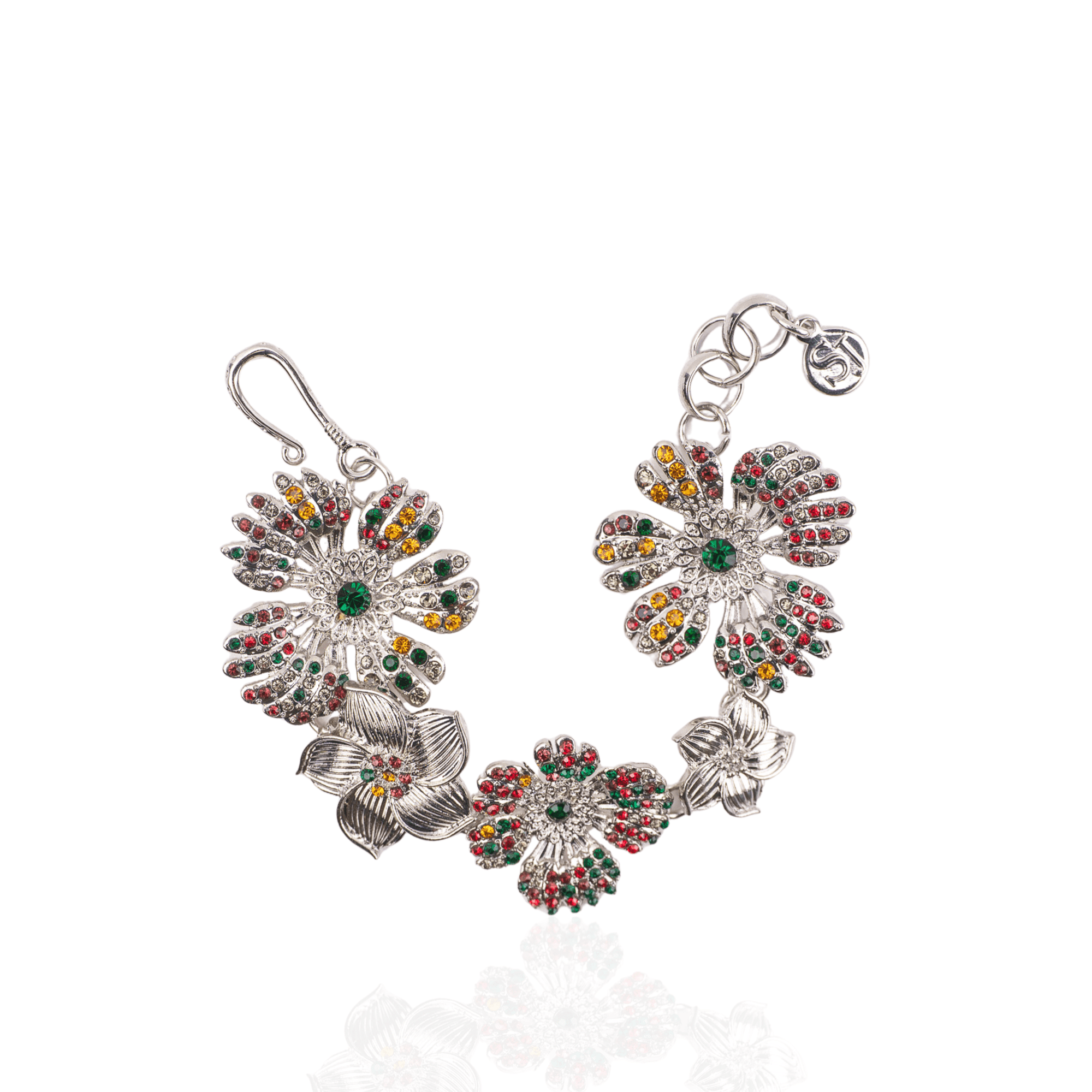 Savage Gardenia Bracelet - Platinum,Bracelets, Sassy Jones,