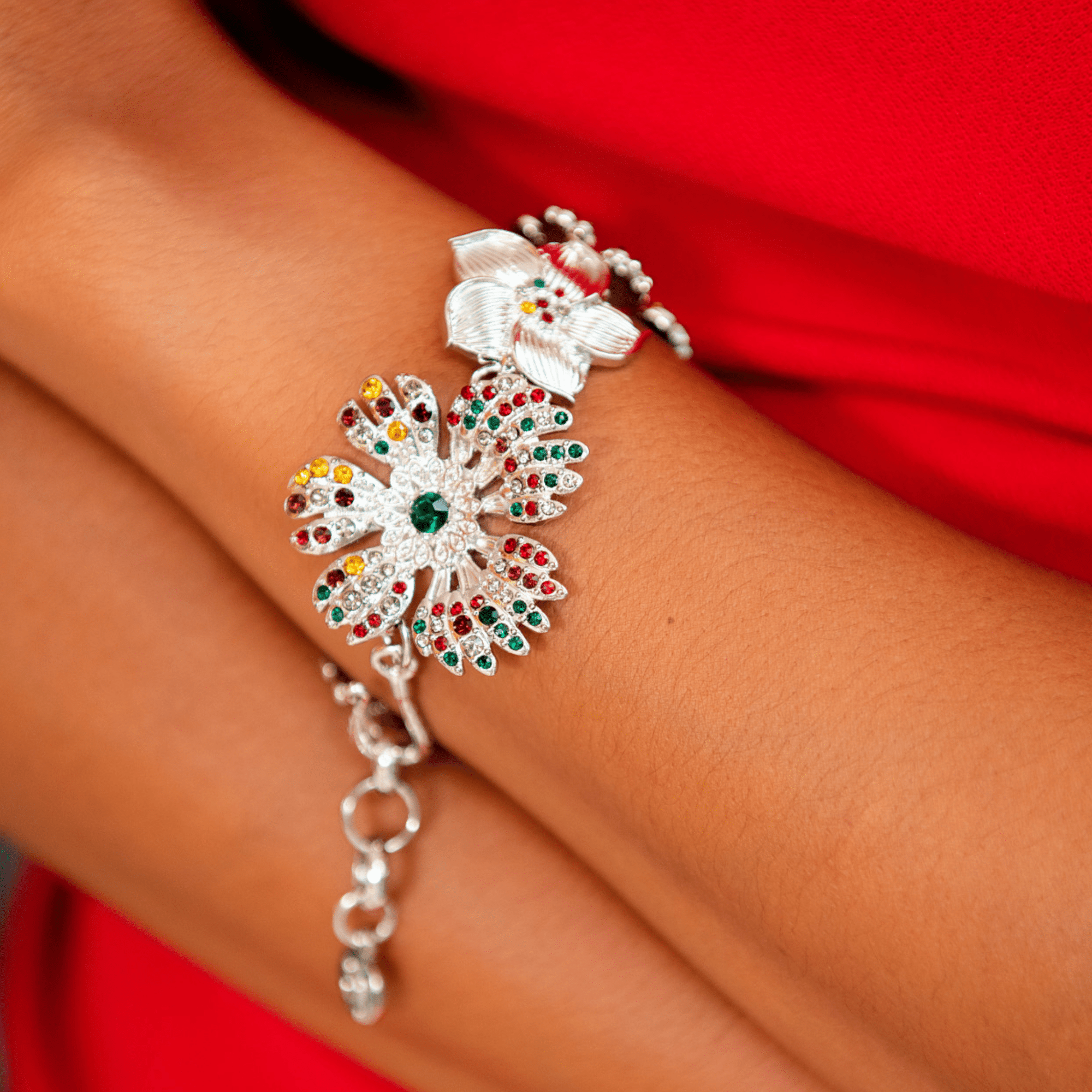 Savage Gardenia Bracelet - Platinum,Bracelets, Sassy Jones,