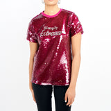 Sequin Shirt Magenta Simply Extraaa Sequin Top Dazzling Sequin Tee Matte Sequin Shirt Sparkling Statement Shirt Magenta Sequin T-Shirt Silver Sequin Saying Tee Radiant Sequin Top Flamboyant Sequin Shirt Shiny Magenta Shirt Elegant Sequin Top Fashion Statement Tee Playful Sequin Shirt Celebration Sequin Top Sophisticated Sequin Shirt