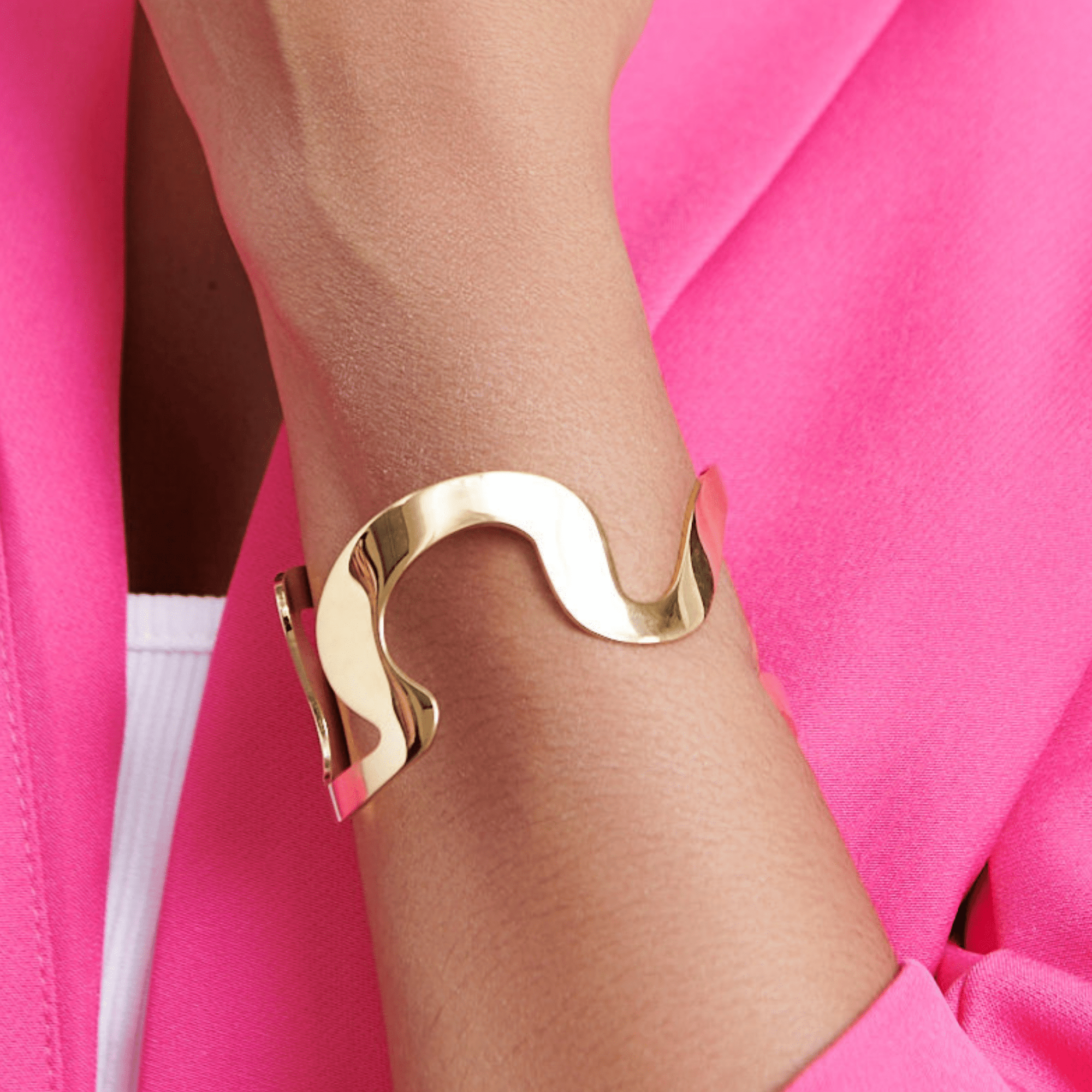 Seraphina 14K Sculptural Cuff,Bracelets, Sassy Jones,