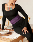 Yaya Leather Wrap Belt - Purple,Belts, Sassy Jones,