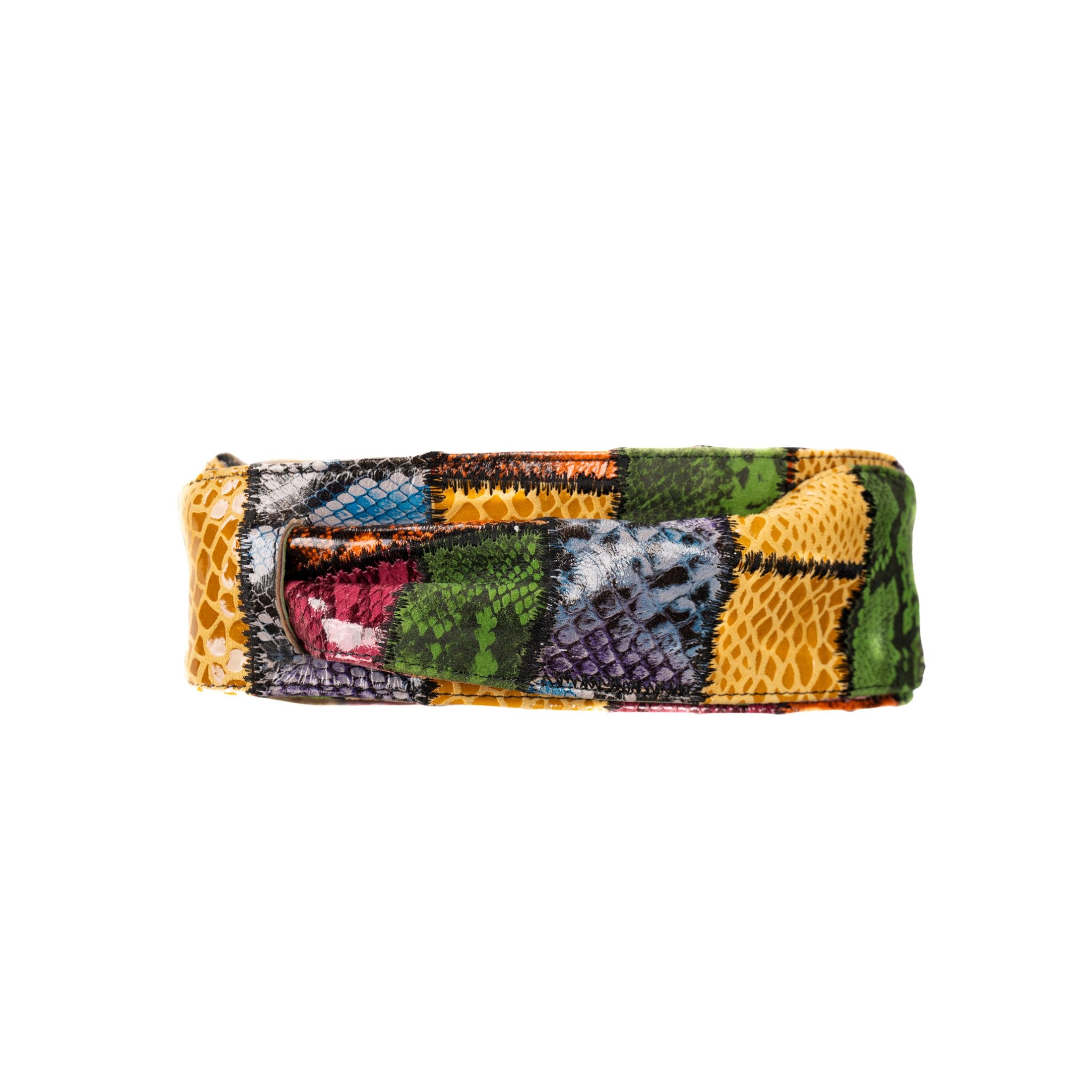 Sheepskin Leather Obi Wrap Belt - Wild Snakeskin,Belts, Sassy Jones,