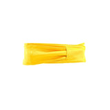 Sheepskin Leather Obi Wrap Belt - Yellow