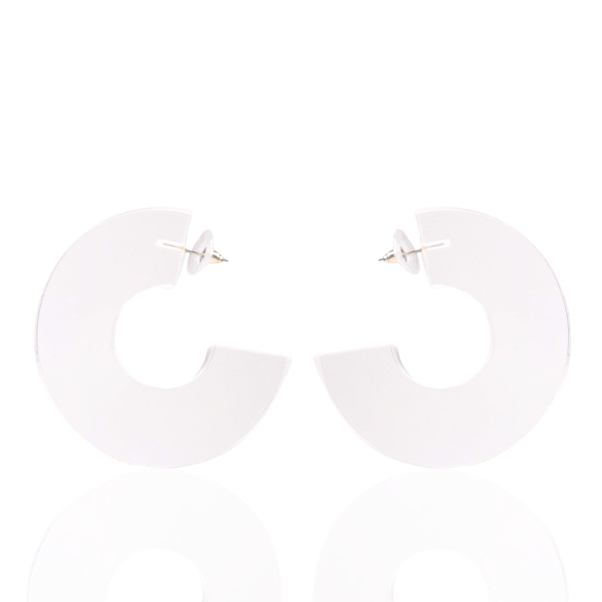 Sierra Hoops - Clear,Earrings, Sassy Jones,