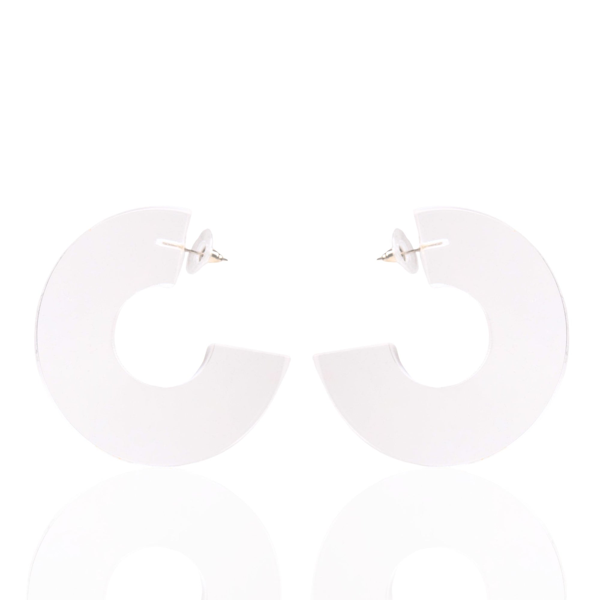 Sierra Hoops - Clear,Earrings, Sassy Jones,