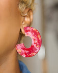 Sierra Hoops - Pink/Purple,Earrings, Sassy Jones,