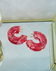 Sierra Hoops - Pink/Purple,Earrings, Sassy Jones,