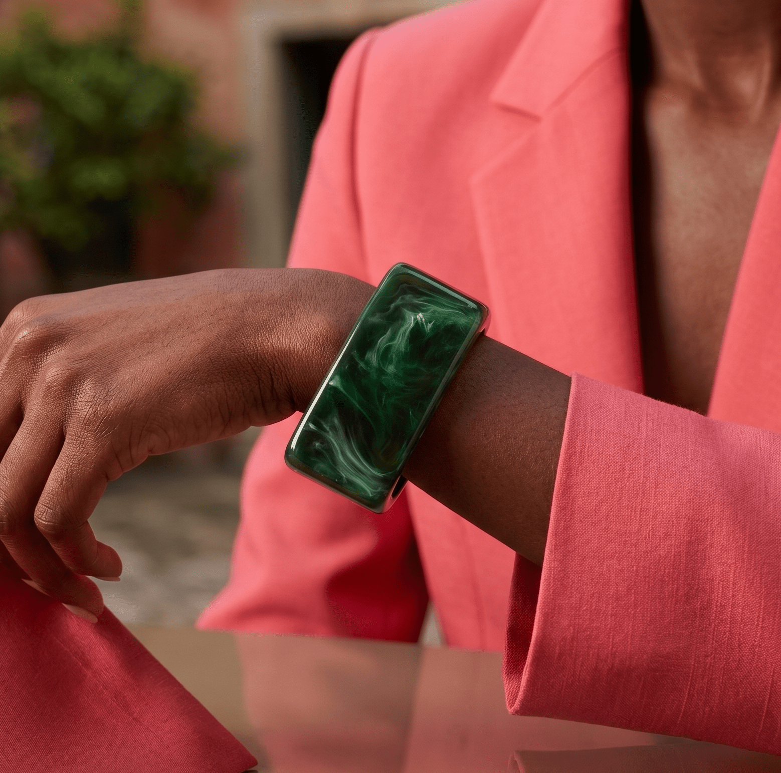 Simone Mystic Emerald Bangle,Bracelets, Sassy Jones,