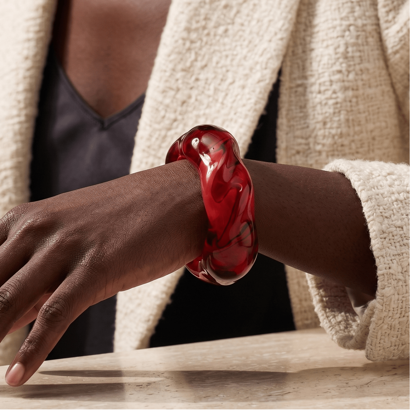 Simone Scarlet Rouge Bangle,Bracelets, Sassy Jones,