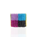 Simone Seed Bead Adjustable Cuff - Rainbow Ombre - Sassy Jones