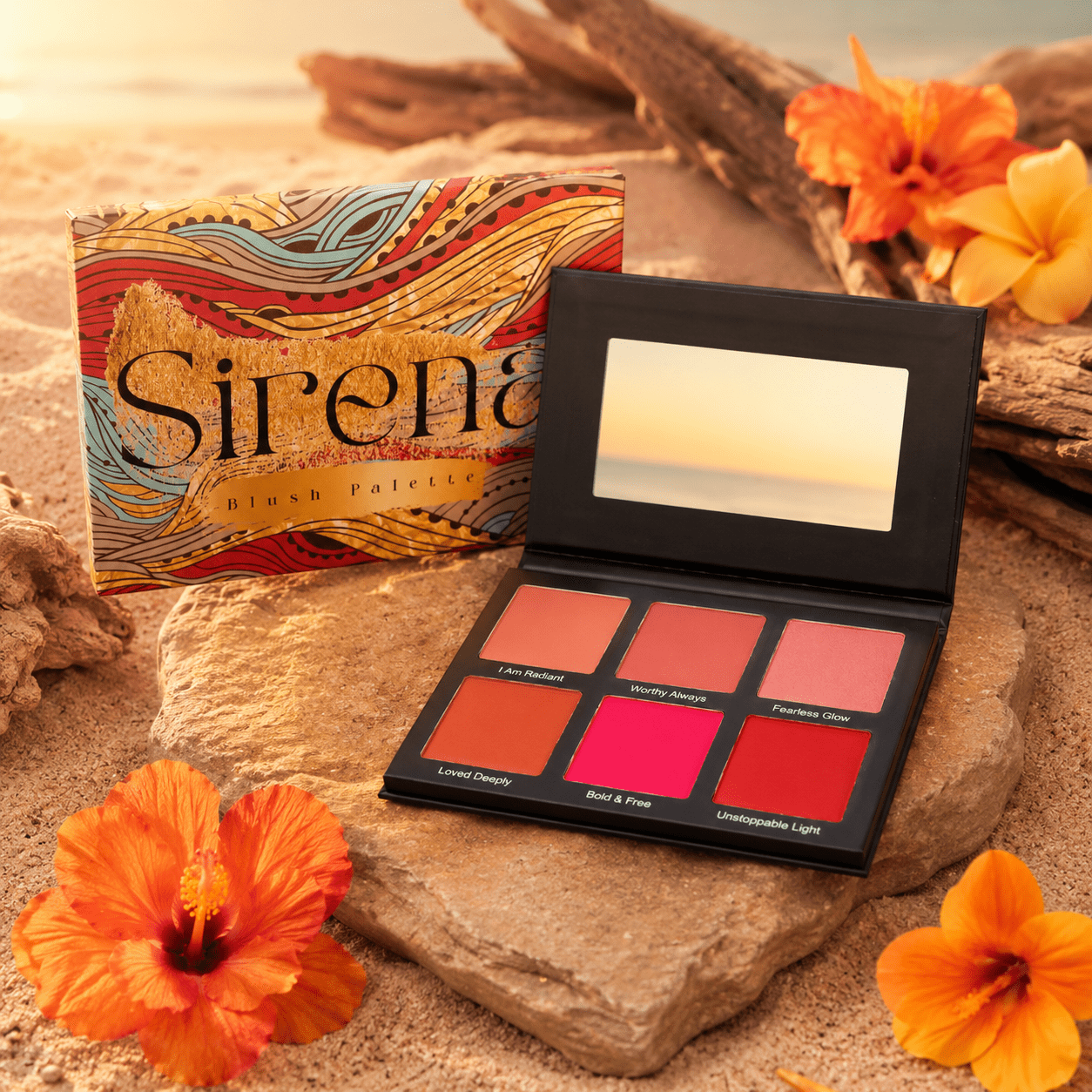 Sirena Blush Palette – Multi Shade Radiant Blush Palette for Glowing Cheeks,Beauty, Sassy Jones,