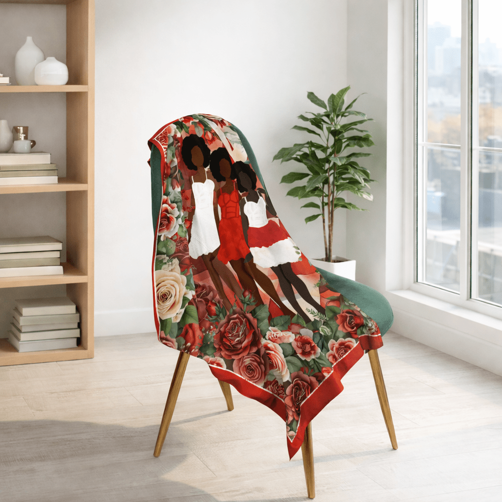 Sistership Luxe Scarf 33" x 33" - Crimson,Scarves, Sassy Jones,