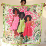 Sistership Luxe Scarf - Pink/Green,Scarves, Sassy Jones,