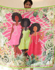 Sistership Luxe Scarf - Pink/Green,Scarves, Sassy Jones,