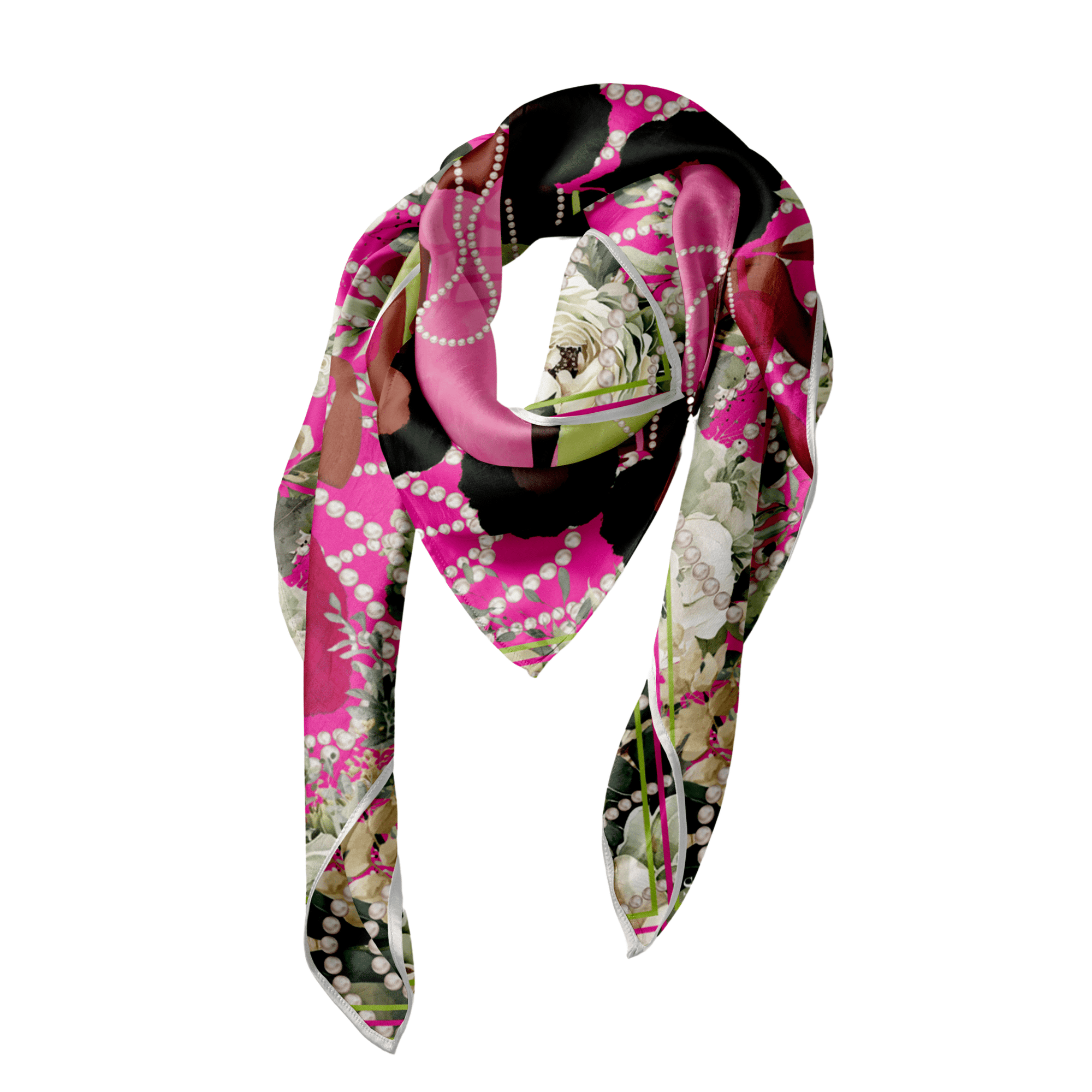 Sistership Luxe Scarf - Pink/Green,Scarves, Sassy Jones,