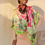 Sistership Luxe Scarf - Pink/Green,Scarves, Sassy Jones,