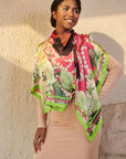 Sistership Luxe Scarf - Pink/Green,Scarves, Sassy Jones,