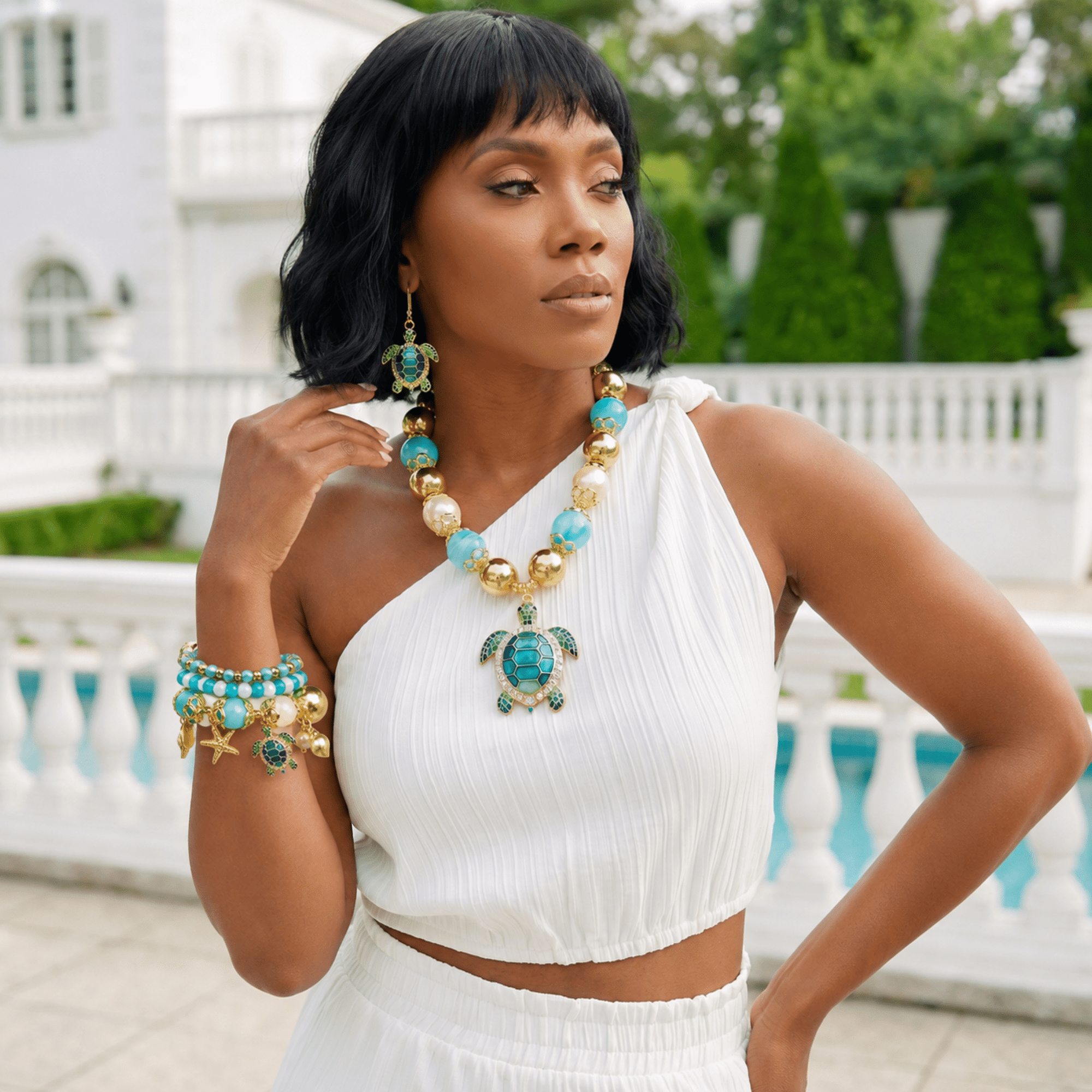 Soleia Sea Turtle 3pc Chunky Stack,Bracelets, Sassy Jones,