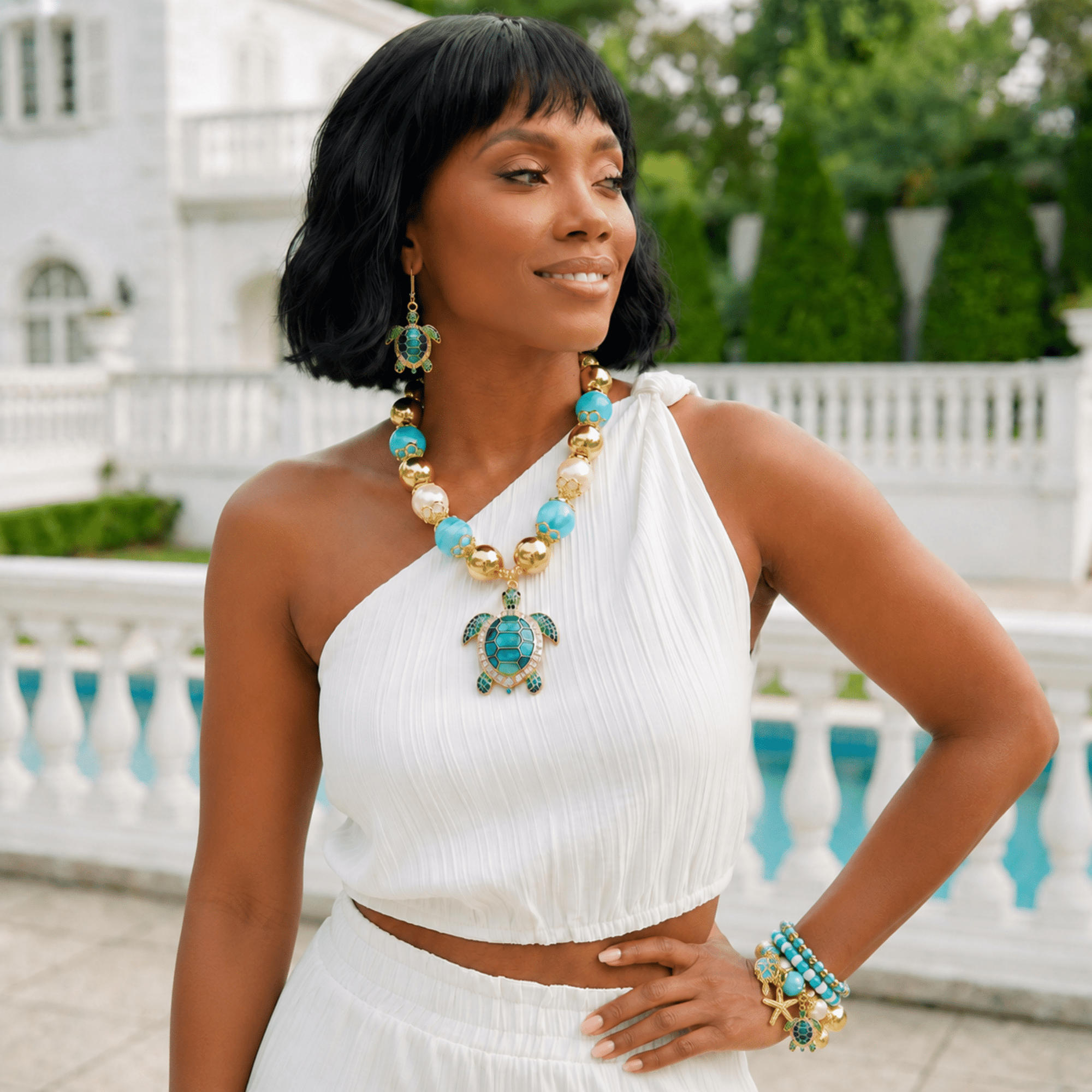 Soleia Sea Turtle Chunky Chain,Necklaces, Sassy Jones,