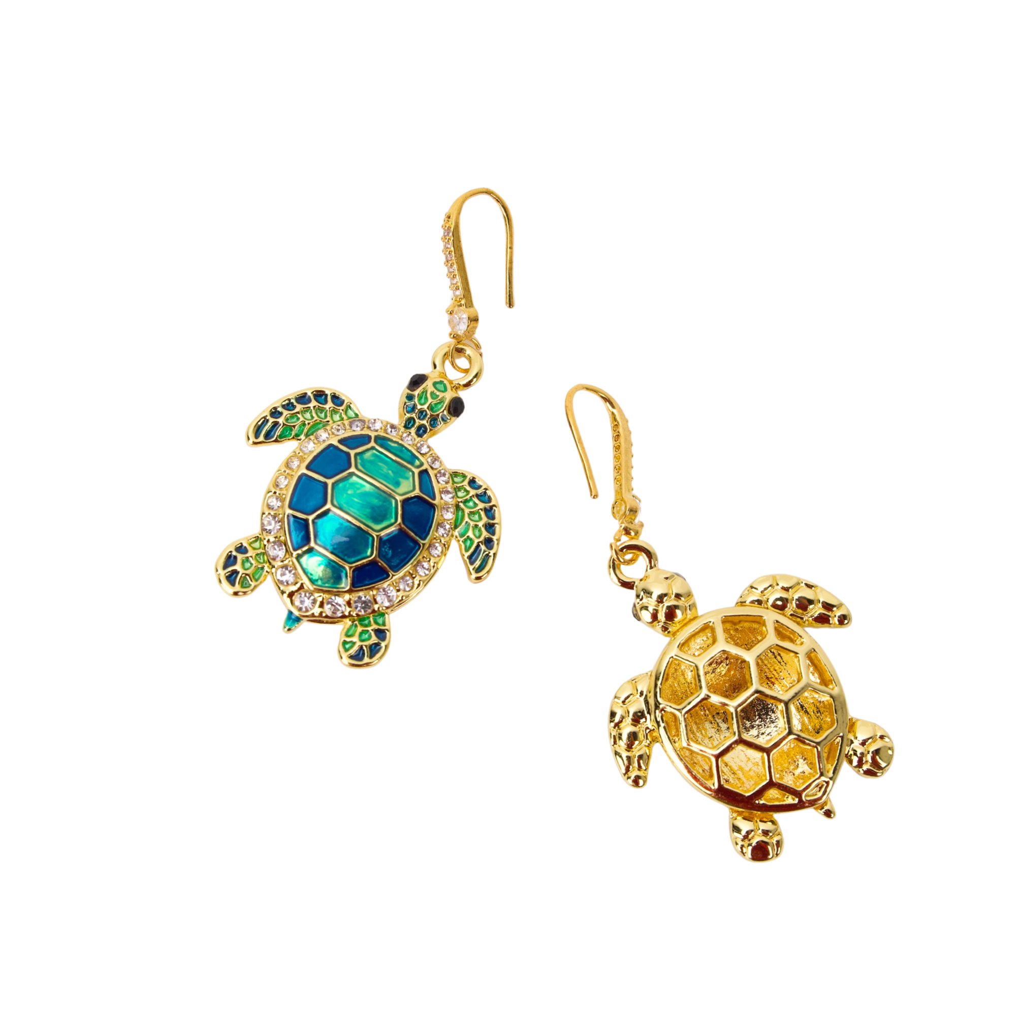 Soleia Sea Turtle Dangles,Earrings, Sassy Jones,