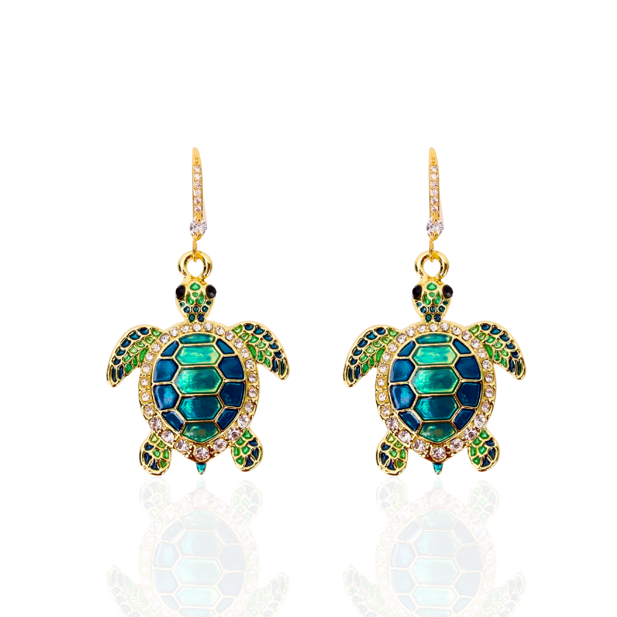 Soleia Sea Turtle Dangles,Earrings, Sassy Jones,