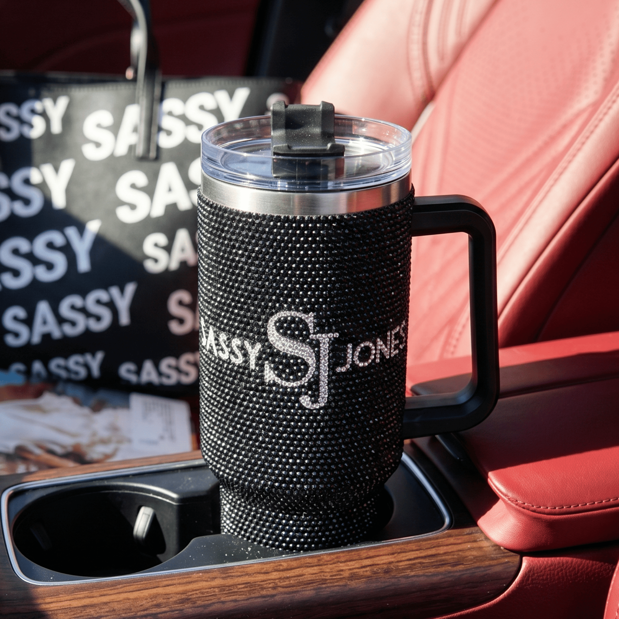 Sparkle Tumbler - Black,Home Decor, Sassy Jones,
