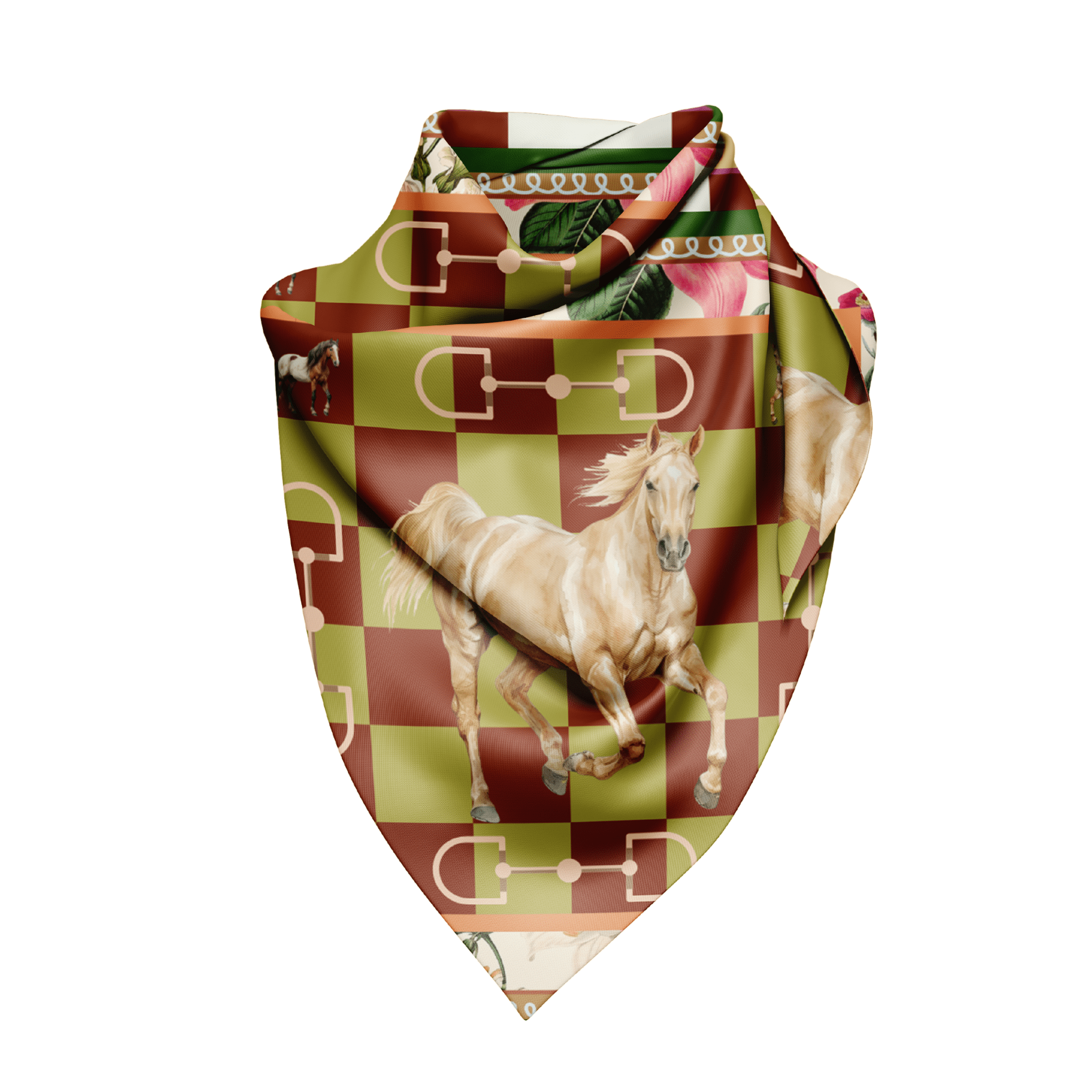 Sugarfoot Luxe Scarf - Burgundy/Olive,Scarves, Sassy Jones,