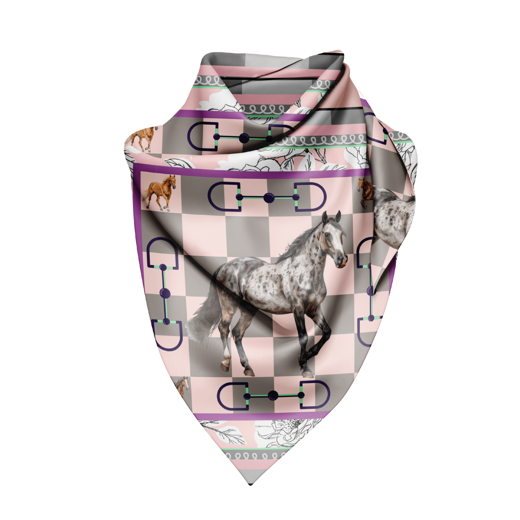 Sugarfoot Luxe Scarf - Heather Gray/Baby Pink,Scarves, Sassy Jones,