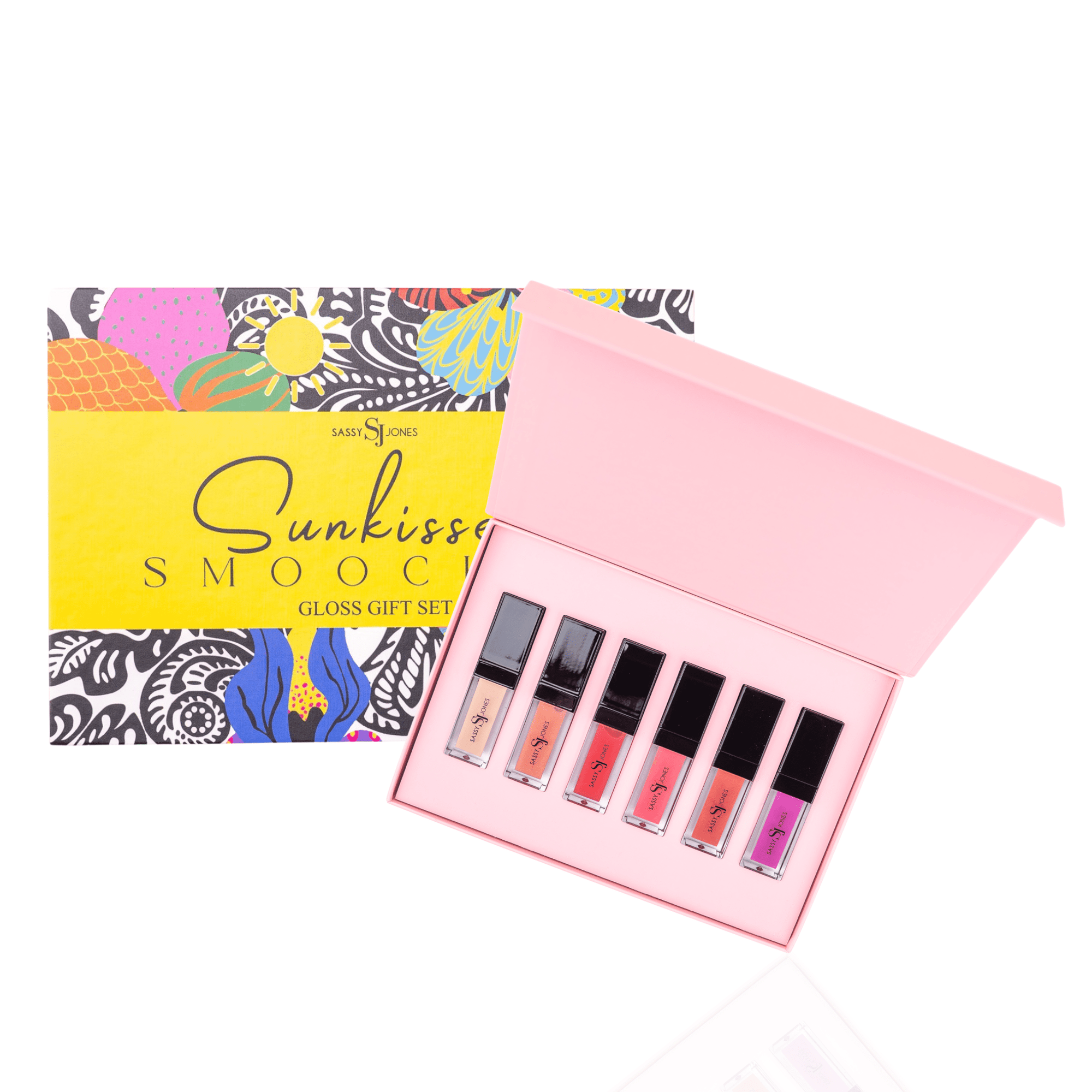 Sunkissed Smooches High Shine 6pc Travel Gloss Gift Set,Beauty, Sassy Jones,