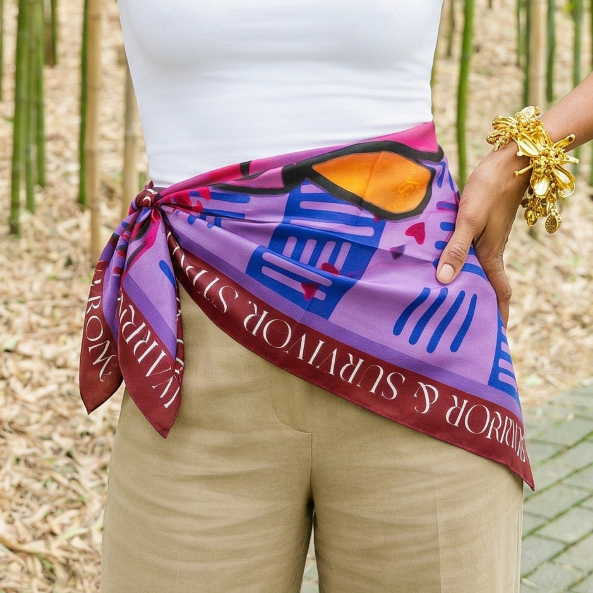 Survivor Luxe Scarf 33" x 33",Scarves, Sassy Jones,