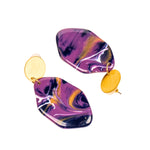 Talia Dangles - Purple/Gold,Earrings, Sassy Jones,